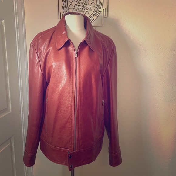 perry ellis leather jacket
